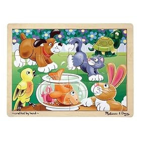 Click here to buy Melissa and Doug Playful Pets Wooden Jigsaw Puzzle by Melissa & Doug.