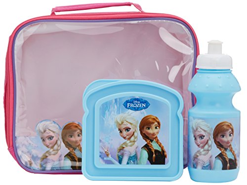 Disney Frozen 3-Piece Lunch Bag/ Bottle and Sandwich Box, Set of 3