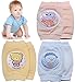 Pro1rise 3 Pairs Baby Crawling Knee Pads Super Breathable Adjustable Cartoon Kneepads Knee Elbow Pads Arm Pads Safety Protector For 9-24 Months Toddler Girls and Boys, 100% Satisfaction
