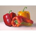 Red Peppers Canvas Wall Art - 18x28"