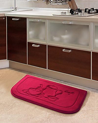 Chef Memory Foam Kitchen Mat, 18 By 27 Inch (Coffee,red)
