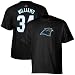Carolina Panther Apparel: Reebok Carolina Panther #34 DeAngelo Williams Black Scrimmage Gear T-shirt