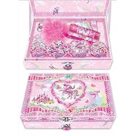 Beautiful Magical Pony Trinket Box with Lock and Stationary, 3d Stickets and More!