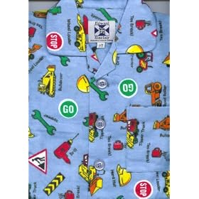 Pyjamas 'Construction print sky blue 1-2 years