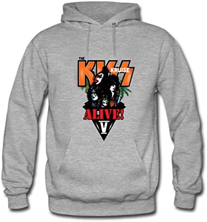 Jeff Phuon Mens Cartoon KISS Band Grey hoodies Size XXXL