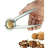 Blogger Easy to Open Walnut Stainless Steel Nutcracker Nut Cracker Walnut Macadamia Nuts Hazelnuts Clamp Plier (Stainless Steel)