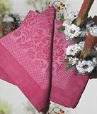Armani International, Regale Collection, Napkins-Set, Luxury European Jacquard Linen-Cotton, Soft French Cranberry Color, 4-pc
