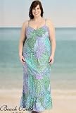 Beach Belle Watercolor Plus Size Maxi Dress Cover Up - Plus Size Swimwear Plus Size Swimsuits
