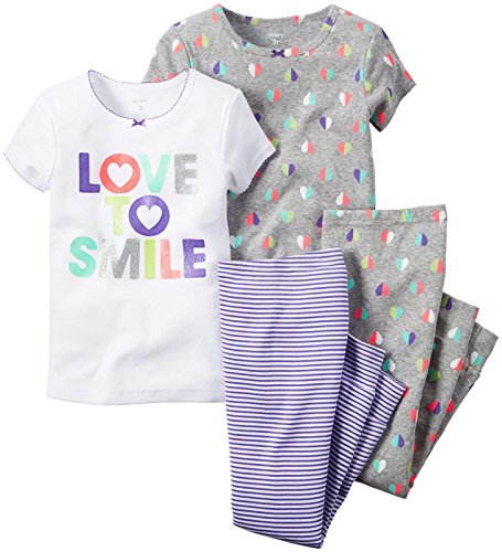 Carter’s 4 Piece Pj Set 351g077, Love To Smile, 2T
