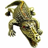Big Alligator Enameled Bejeweled Trinket Box