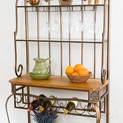 Southern Enterprises BE1983 Decorative Wine Rack, Antiqued Bronze