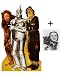 *FAN PACK* - LION, TINMAN, SCARECROW - LIFESIZE CARDBOARD CUTOUT / STANDEE / STANDUP (Height 188cm) - Walking Down The Yellow Brick Road in The Wizard Of Oz - INCLUDES 8x10" (25x20cm) STAR PHOTO - FAN PACK #91_s-1