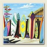 AbsorbaStone Coaster set~ Surf Shack ~4 Tile Drink Coasters ~ code 227