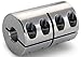 Ruland Manufacturing Co Inc MCLX-3-3-A - Clamp-On Rigid Coupling - MCLX Series, Bright, 2024 Aluminum, Bore - Side 1: 3 mm, Bore - Side 2: 3 mm