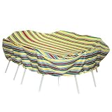 Two Dogs Designs, 110 Oval Rect Table Cover, Stripes by Two Dogs