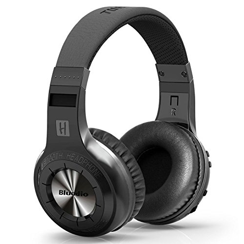Bluedio H+(Turbine) Bass Stereo Wireless Bluetooth 4.1 Headphone Headset Bulit-in Microphone FM Radio SD Card (Black)