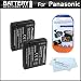 2 Pack Battery Kit For Panasonic Lumix DMC-LX7, DMC-LX7K, DMC-LX7W, DMC-LX5 Digital Camera Includes 2 Extended Replacement (1700Mah) DMW-BCJ13 Batteries (WITH INFO CHIP!) + LCD Screen Protectors + MicroFiber Cleaning Cloth. Battery Shows Time On LCD!