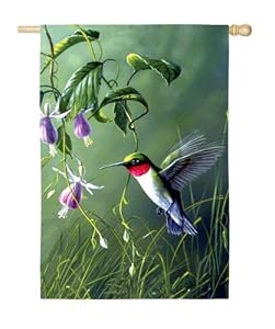 Hummingbirds Silk Reflections Regular Size Flag