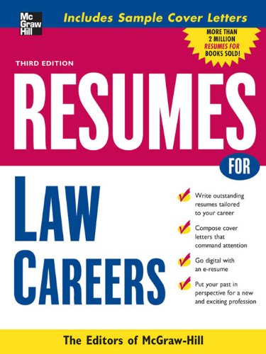 Resumes for Law Careers (McGraw-Hill Professional Resumes)