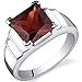 Step Design Princess Cut 3.00 carats Garnet Ring