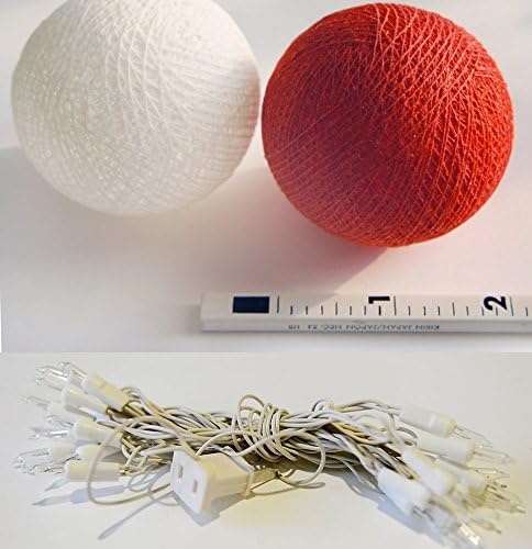 Exotic Elegance Sweet Pink 20 Cotton Yarn Balls with String Lights.