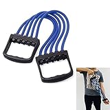 Luxebell 100lbs Adjustable Chest Expander Puller Exercise Fitness Resistance Band Tube Yoga Blue