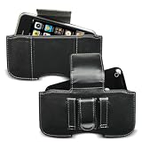 Manhacc - Housse et Pochette - Etui de protection horizontal en cuir avec Clip Ceinture - Avec Passant et Clapet - Fermeture aimante - Pour Blackberry 9700 Bold 2 , 8520 Curve Gemini , 8900 Javelin Curve , 9100 Pearl 3G