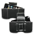 Manhacc - Housse et Pochette - Etui de protection horizontal en cuir avec Clip Ceinture - Avec Passant et Clapet - Fermeture aimante - Pour Iphone 4 , Iphone 3 GS , Iphone