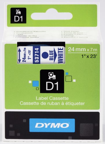 Dymo D1 Tape 24mm - Blue/White