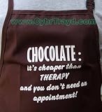 Kitchen & Housewares : Chocolate: It's Cheaper Than Therapy Chocolatier's Apron