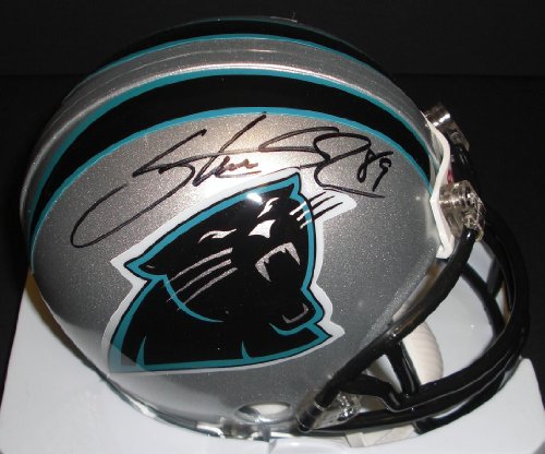 Steve Smith Autographed Carolina Panthers Mini Helmet ~ Steve Smith Authenticity