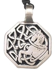 Celtic Unicorn Pewter Pendant Necklace
