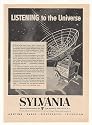 1954 Harvard Radio Astronomy Observatory Telescope Sylvania Crystals Print Ad