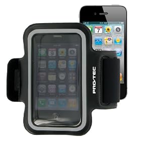 Pro-Tec Athlete Black Armband Pouch - Compatible with iPhone 3 / 3GS / 4 / 4S iPod Touch 4G