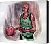 Boston Celtics Ray Allen Canvas Print / Canvas Art - Artist Dave Olsen