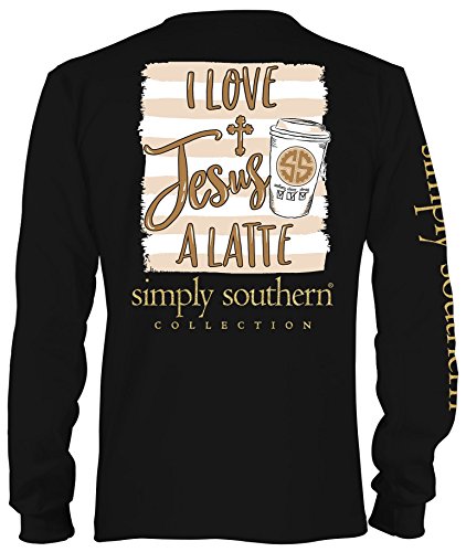 Simply Southern Long Sleeve Preppy I Love Jesus A Latte