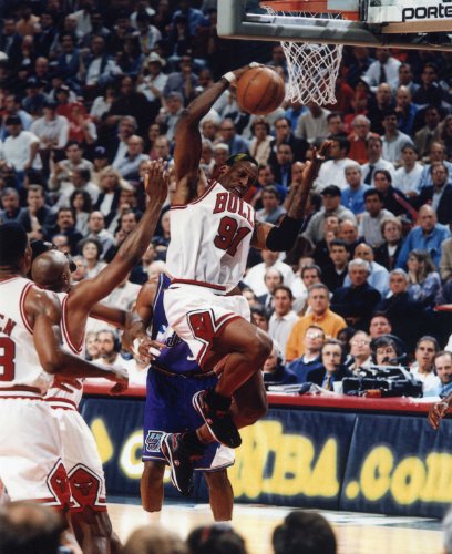DENNIS RODMAN CHICAGO BULLS 8X10 SPORTS ACTION PHOTO (L)