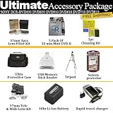 Ultimate Accessory Package For SONY DCR-DVD650 DVD850 DVD910 DVD610 DVD710 DVD810 Includes Matching Lenses, Filters, Case, Tripod, 4HR Battery, Charger, 5 DVDrs + Much More
