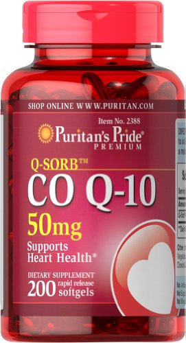 Puritan's Pride Q-SORB Co Q-10 50 mg-200 Rapid Release Softgels Puritan's Pride Q-SORB Co Q-10 50 mg-200 Rapid Release Softgels