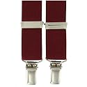 Standard Width Clip On Braces - Burgundy