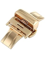 Hadley-Roma 18-mm 14K Yellow Gold-Plated Push Button Deployment Clasp