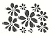 Lime Green Girl's Wall Flower Decal 9 Lg Floral Stickers