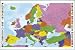 Poster gerahmt: Weltkarten - Europakarte 2008 (91 x 61cm)