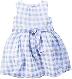 Carter's Check Dress 120g049, Blue/White, New Born