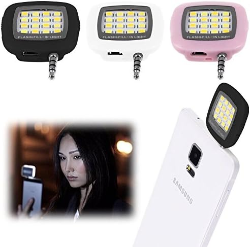 Gmile Portable Mini 16 LED Night Using Selfie Enhancing Dimmable Flash Light Cellphone Camera Flash Fill-in Light Pocket Spotlight Photo Video Light Lamp Speedlite for Iphone Ipad/Ipad Air/Samsung Note /Android Smartphone and Tablets Camera (pink)