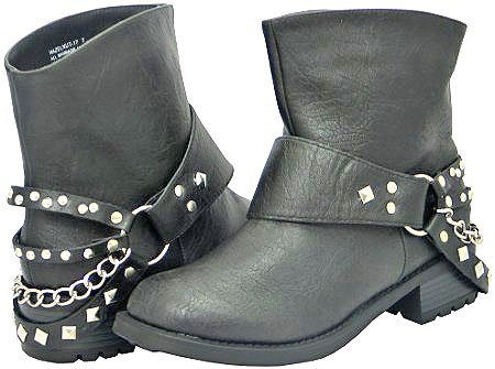 Bamboo Hazelnut-17 Black Women Ankle Boots