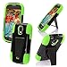 For SamsungGalaxy Light T399 Cover Case (T-Stand Hybrid Black / Neon Green)