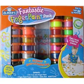 Elmer's Fantastic Finger Paint Pack of 32, with Paper, Smock and Table Mat Included by Elmer's