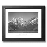 Ansel Adams Snow Teton B W Photo Picture Framed Art Print by Art Prints Inc