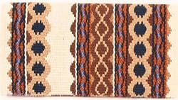 Mayatex Saddle Blanket - Wool The Riverland - Cream and Brown
